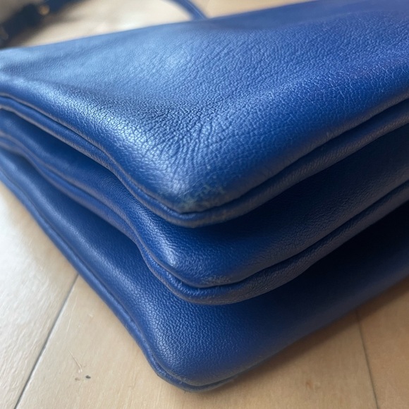 Celine Phoebe Philo 2015 Trio Bag Blue Small With Authenticity Card - Picture 8 of 9
